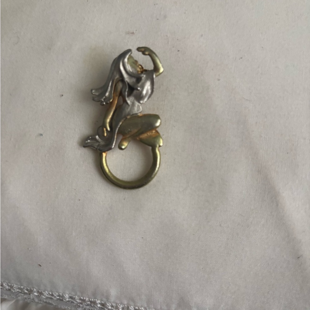 Silver and Gold Mermaid Ring Holder
